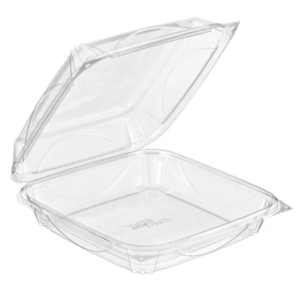 Perimeter Seal Clamshell Square Footprint with Single Compartment 91.3 oz