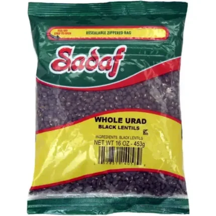 Sadaf Black Lentils (Whole Urad) Dried - 16 oz