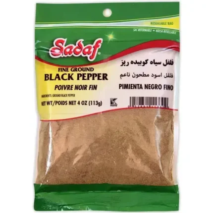 Sadaf Black Pepper Fine Ground - 4 oz