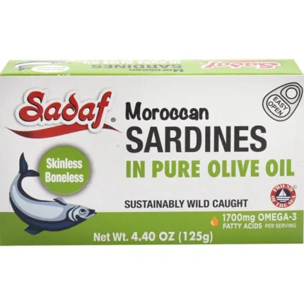 Sadaf Premium Moroccan Sardines | Skinless Boneless | Olive Oil - 125g