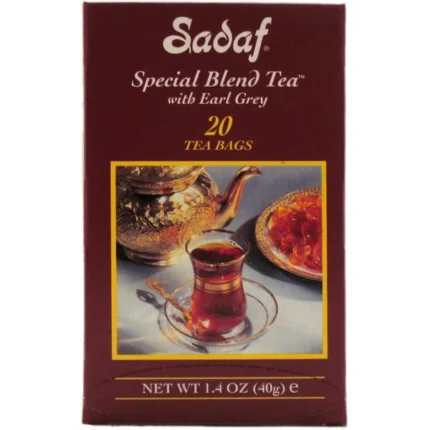 Sadaf Special Blend Tea with Earl Grey | Foil Tea Bags - 20 Count