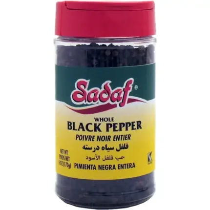 Sadaf Black Pepper Whole - 6 oz