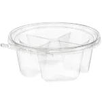 Tamper Evident & Tamper Resistant Clamshell 4 Compartments 24 oz