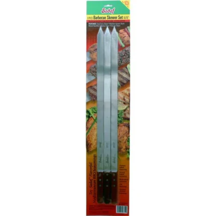 Sadaf BBQ Skewers Wide | Wooden Handle - Set of 3