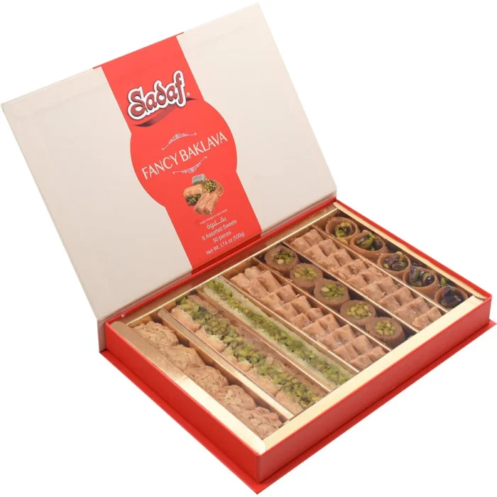 Sadaf Fancy Baklava | 6 Assorted Sweets | 50 pieces - 500g