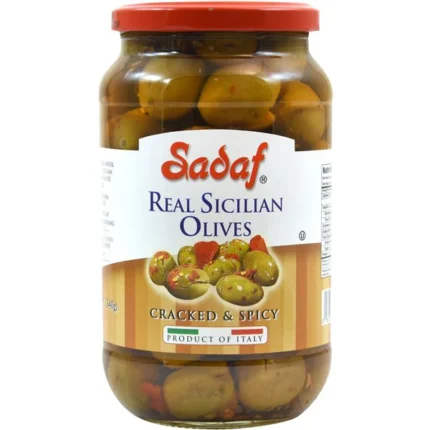 Sadaf Real Sicilian Olives | Cracked & Spicy - 12 oz.