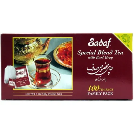 Sadaf Special Blend Tea with Earl Grey | Paper Tea Bags | Family Pack - 100 count