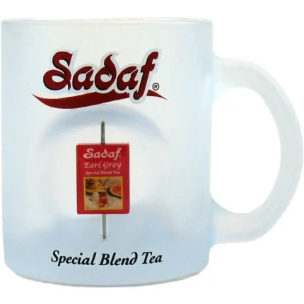 Sadaf Spinner Mug | Special Blend Tea Design - Frosted Glass