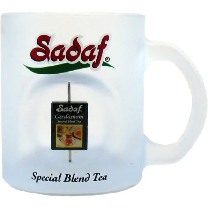 Sadaf Spinner Mug | Special Blend Tea Design - Frosted Glass