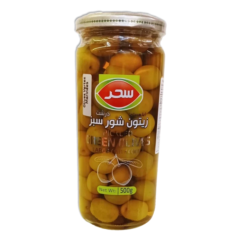 Sahar Large Salted Green Olives - 500 g